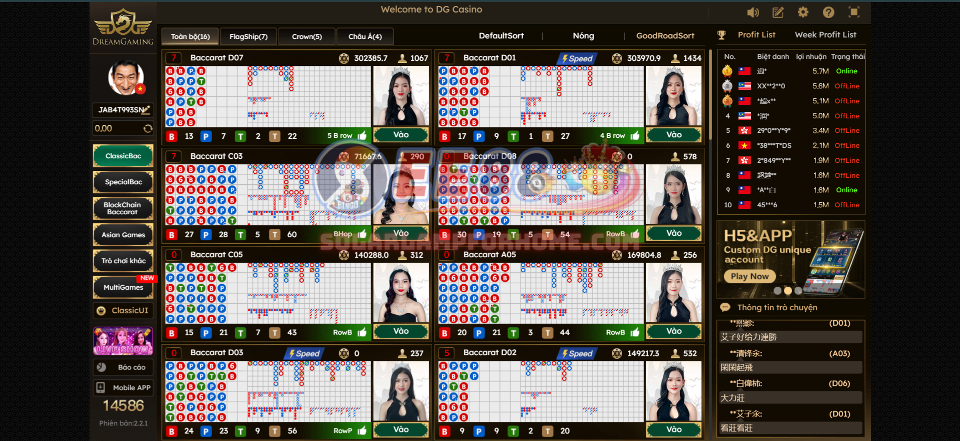 Sảnh DG Casino EE88