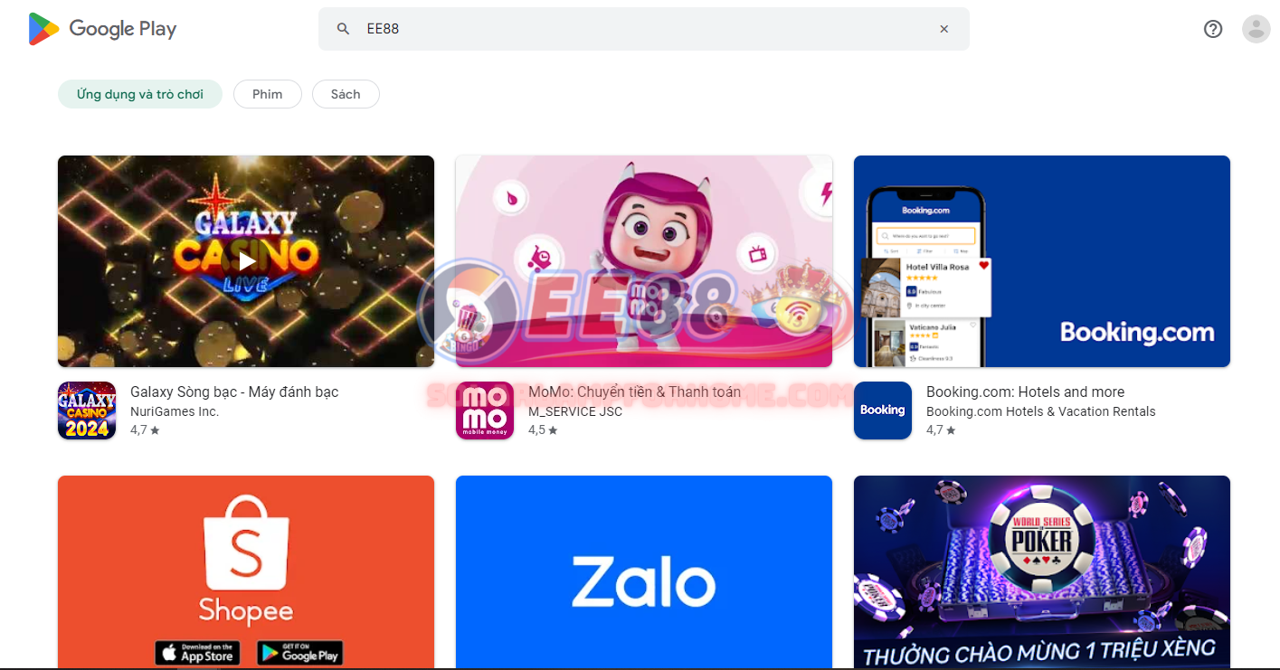 Người chơi hoàn toàn không thể tải app EE88 từ CH Play hoặc App Store